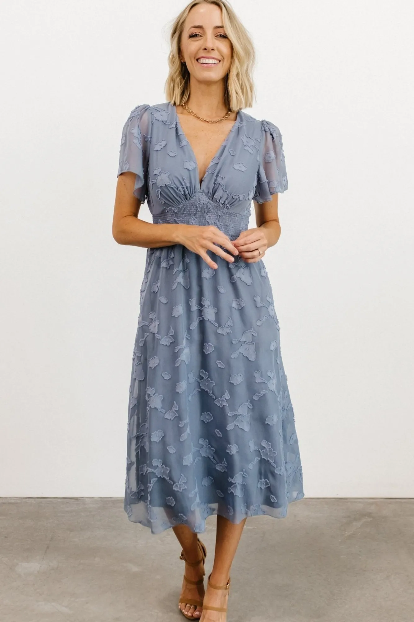 Baltic Born June Smocked Midi Dress |