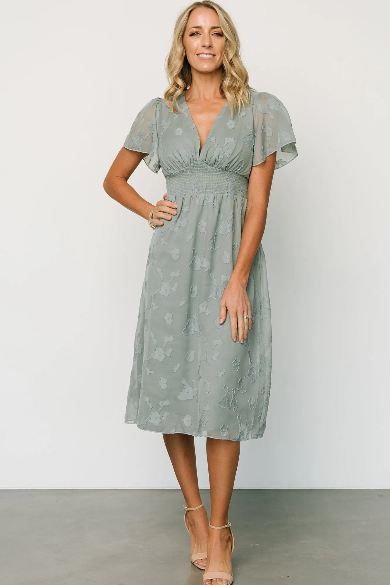 Baltic Born June Smocked Midi Dress |