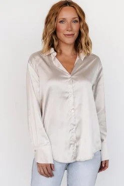 Baltic Born Kacey Satin Button Up Top |