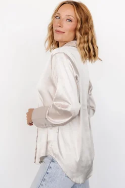 Baltic Born Kacey Satin Button Up Top |