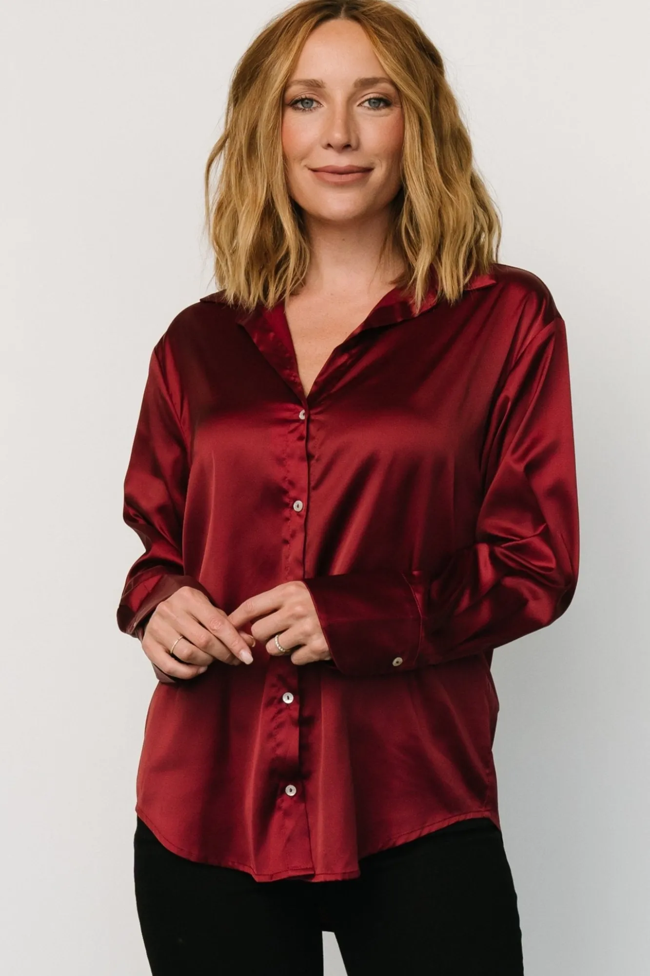 Baltic Born Kacey Satin Button Up Top |