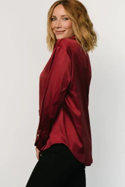 Baltic Born Kacey Satin Button Up Top |