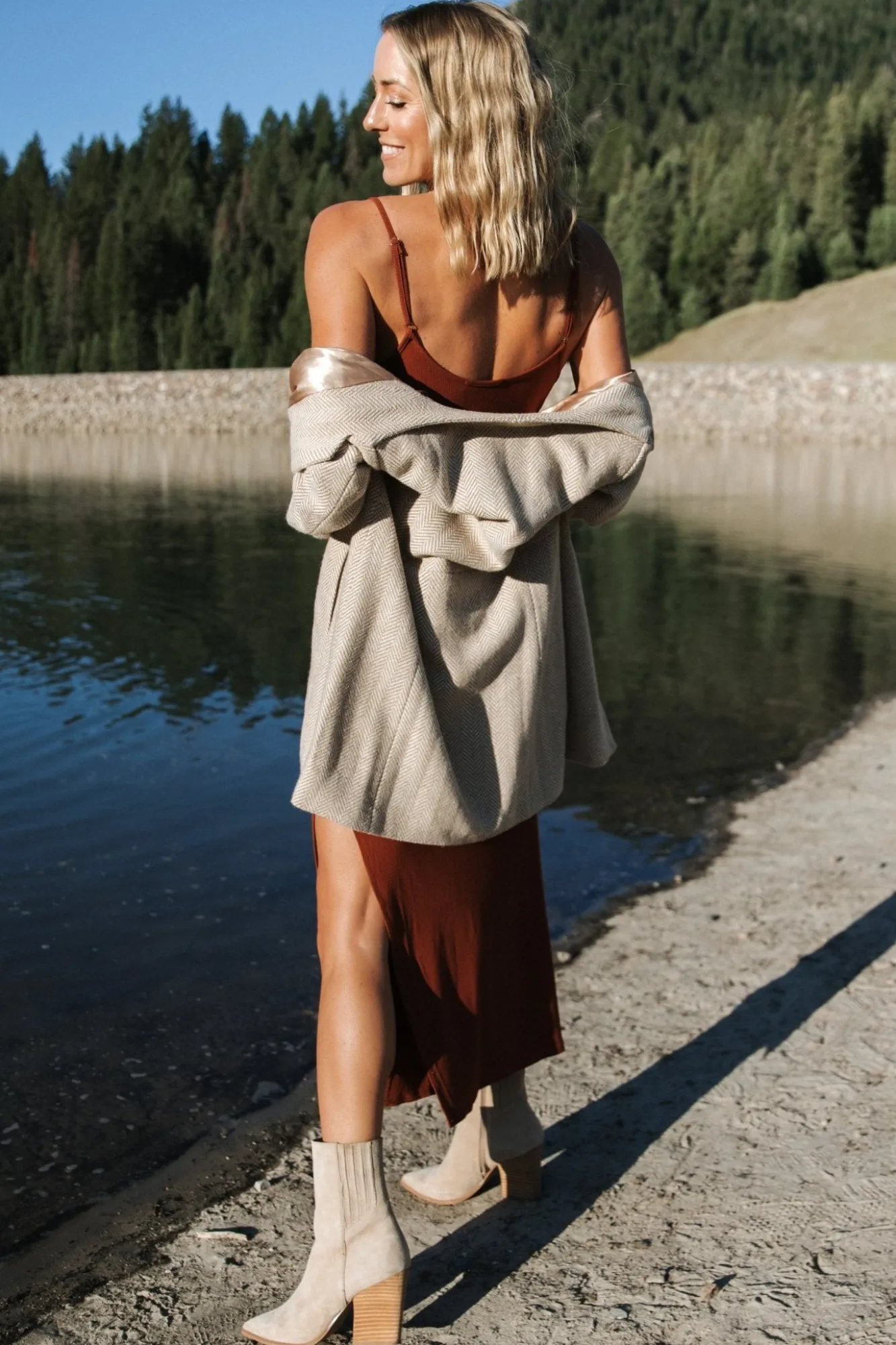 Baltic Born Kade Bodycon Tank Dress | Auburn Brown