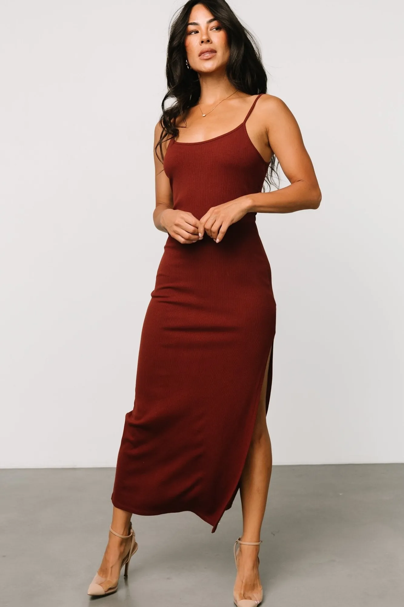 Baltic Born Kade Bodycon Tank Dress | Auburn Brown