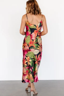 Baltic Born Kala Slip Midi Dress | Black Multi Floral
