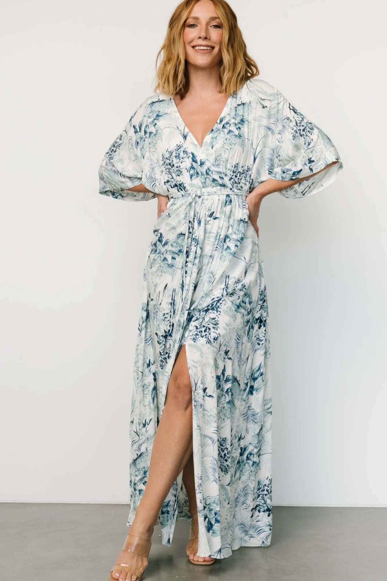 Baltic Born Kalea Maxi Dress | Blue + White