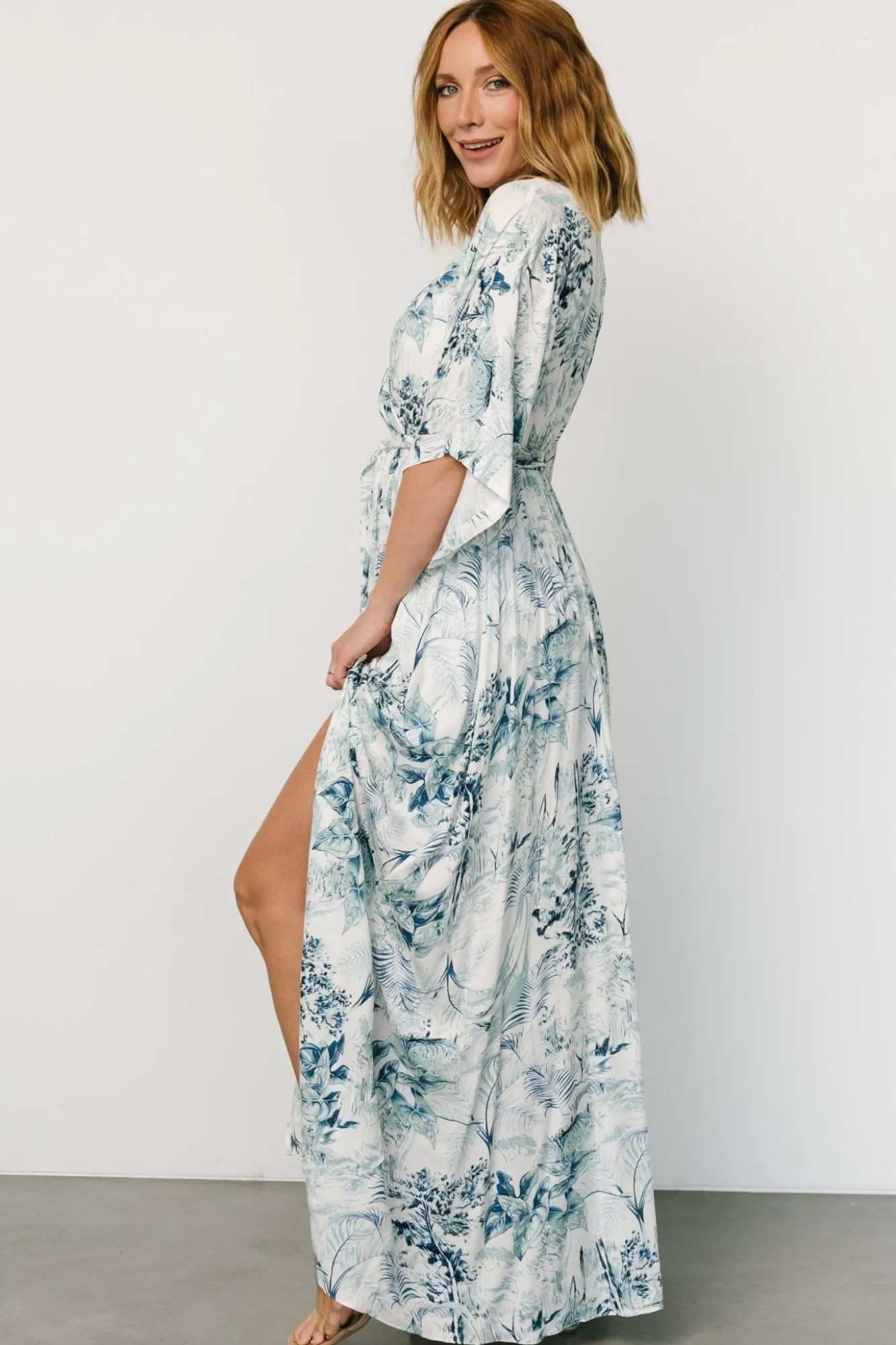 Baltic Born Kalea Maxi Dress | Blue + White