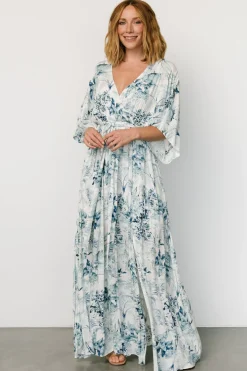 Baltic Born Kalea Maxi Dress | Blue + White