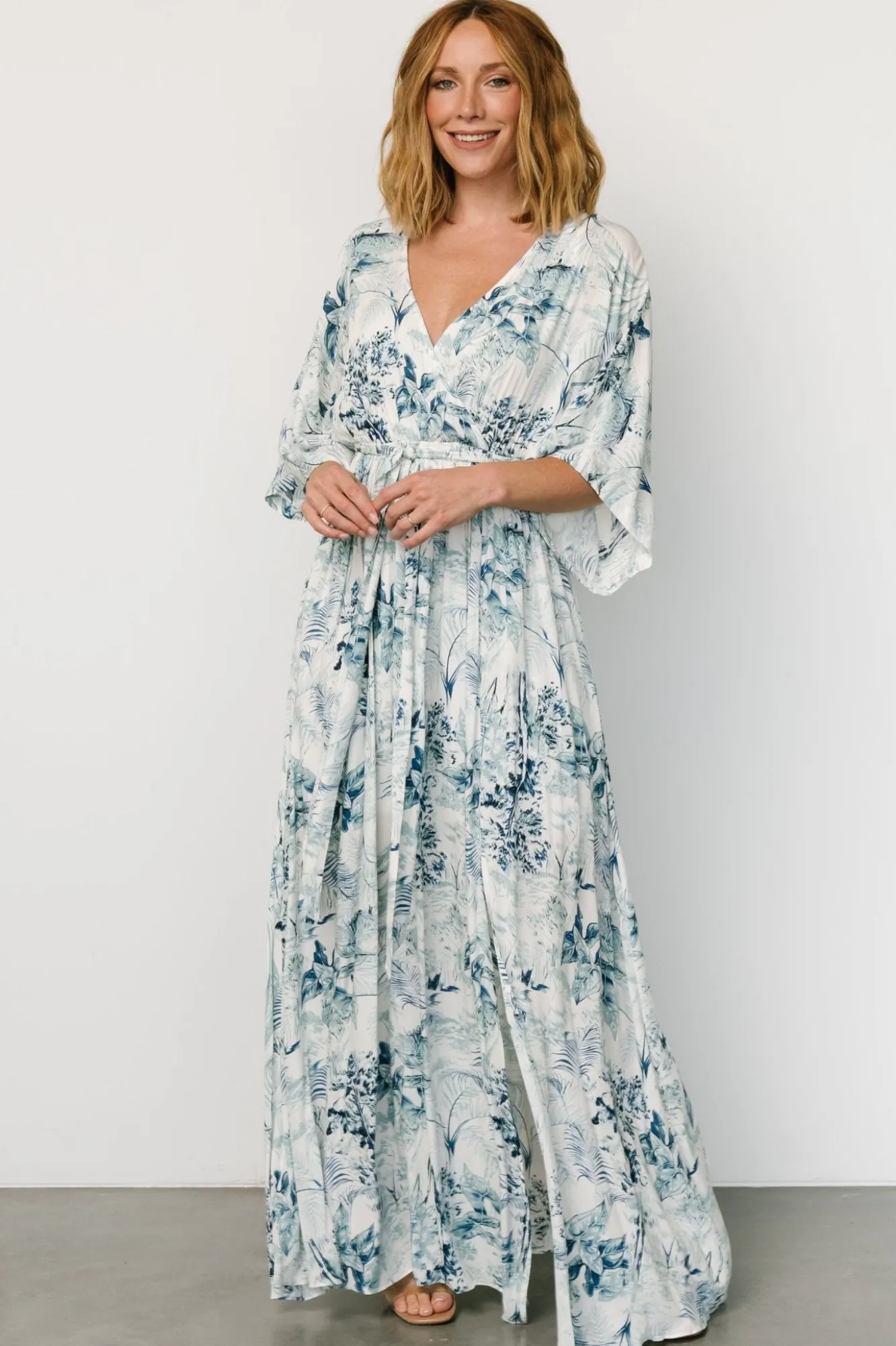 Baltic Born Kalea Maxi Dress | Blue + White