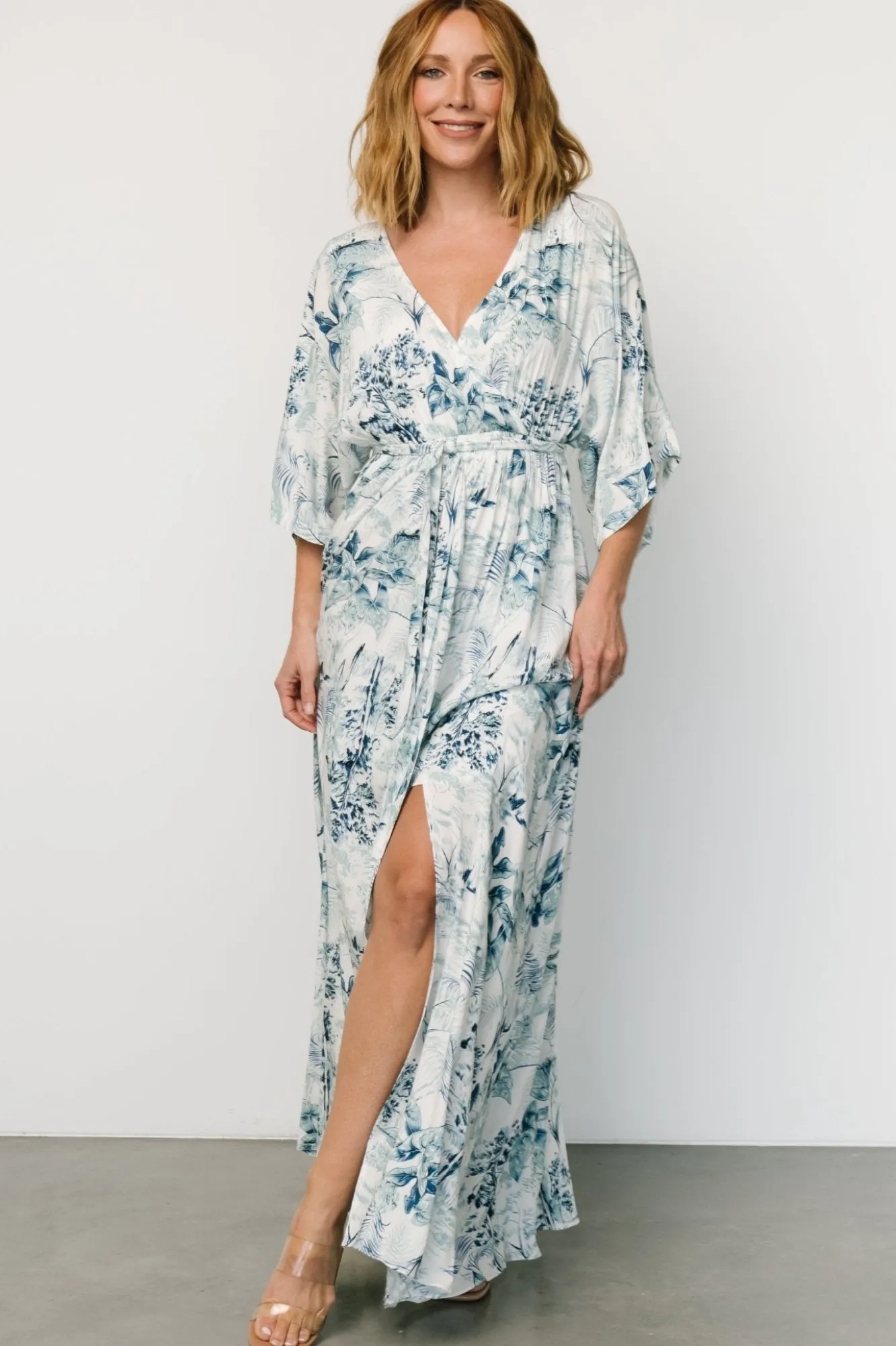 Baltic Born Kalea Maxi Dress | Blue + White