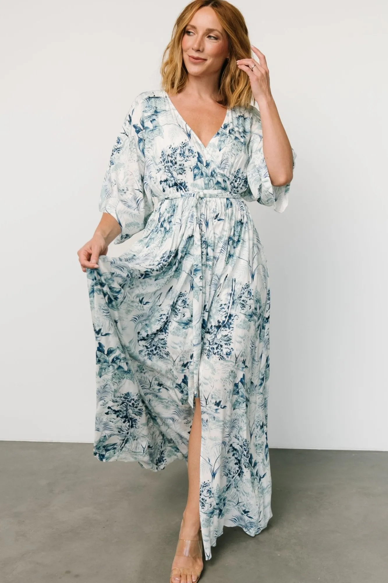 Baltic Born Kalea Maxi Dress | Blue + White