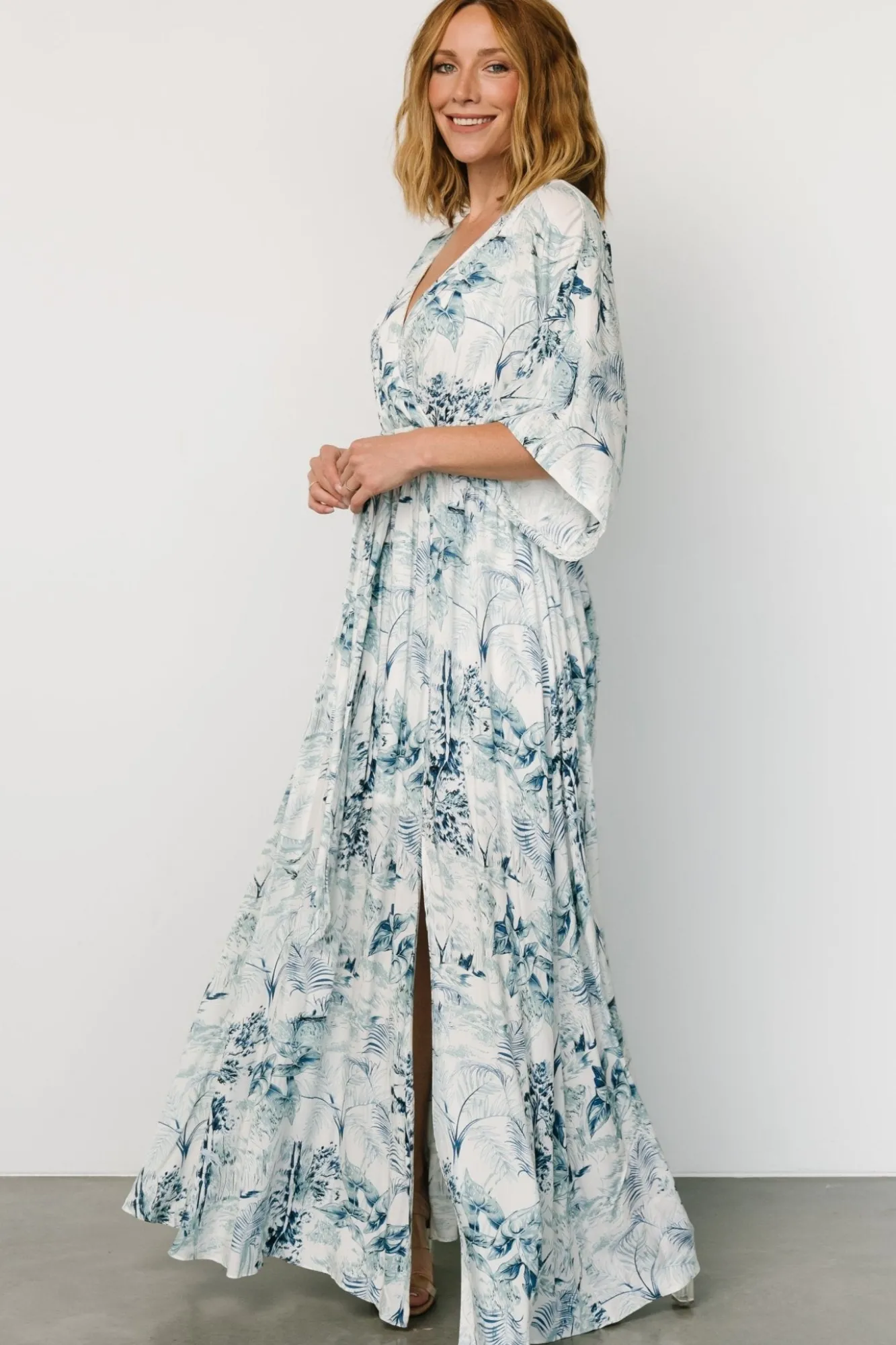 Baltic Born Kalea Maxi Dress | Blue + White
