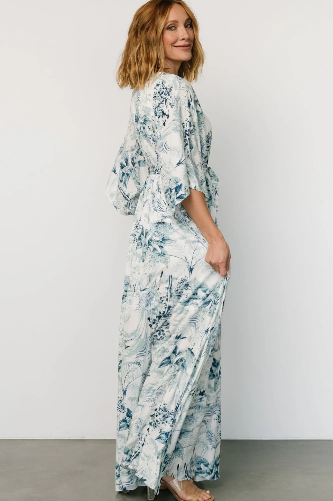 Baltic Born Kalea Maxi Dress | Blue + White