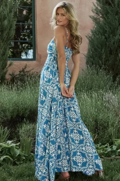 Baltic Born Kali Maxi Dress | Blue + White