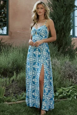 Baltic Born Kali Maxi Dress | Blue + White