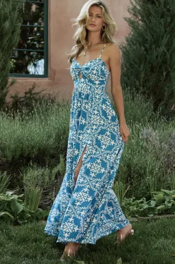 Baltic Born Kali Maxi Dress | Blue + White