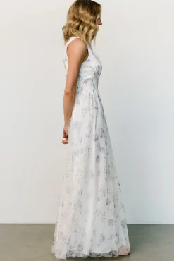 Baltic Born Kamila Tulle Maxi Dress | White Floral