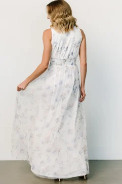 Baltic Born Kamila Tulle Maxi Dress | White Floral