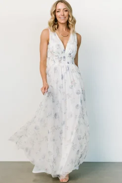 Baltic Born Kamila Tulle Maxi Dress | White Floral