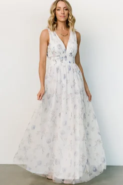 Baltic Born Kamila Tulle Maxi Dress | White Floral