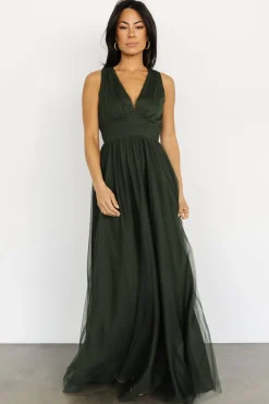 Baltic Born Kamila Tulle Maxi Dress | Juniper Green