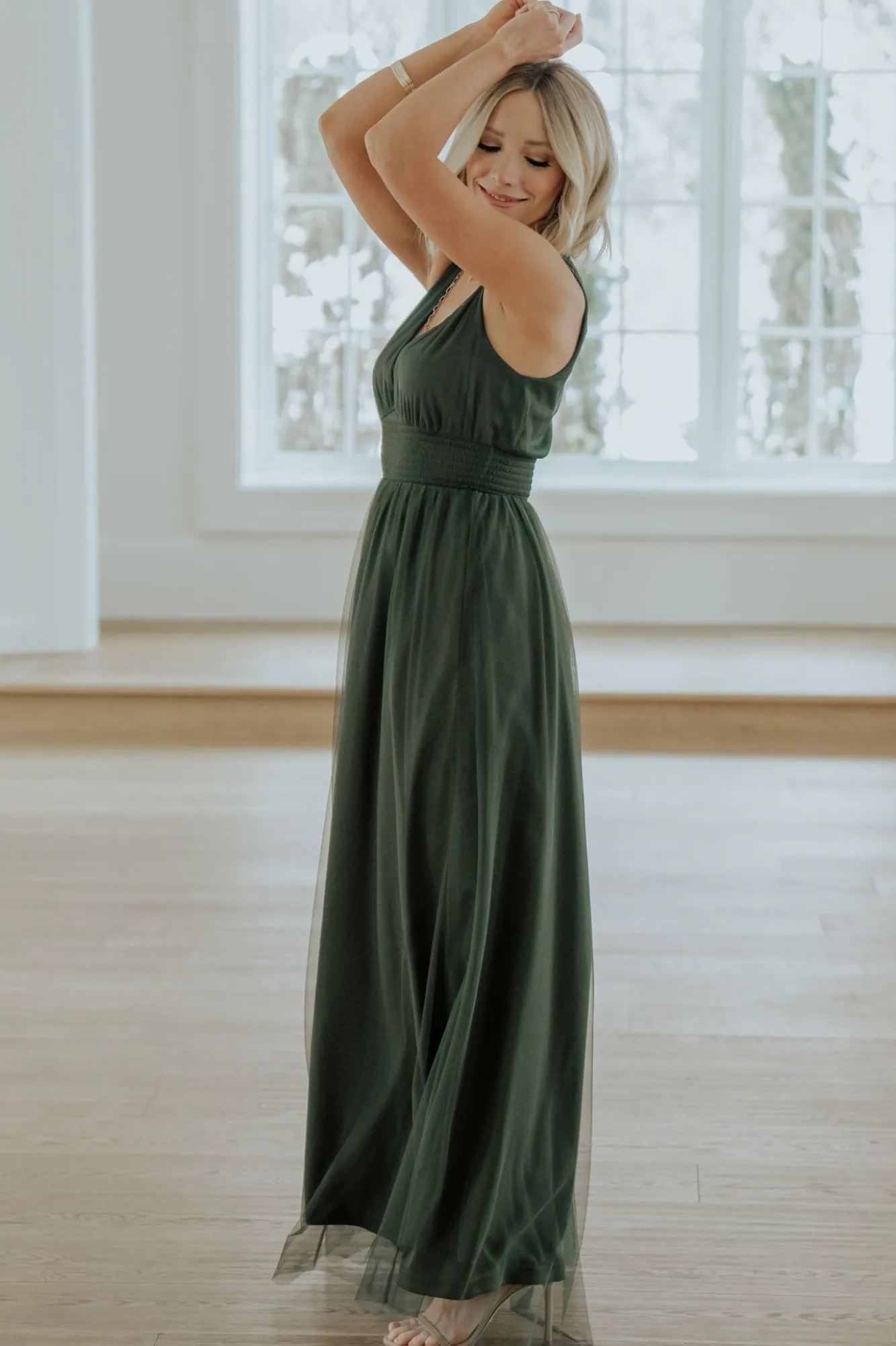 Baltic Born Kamila Tulle Maxi Dress | Juniper Green
