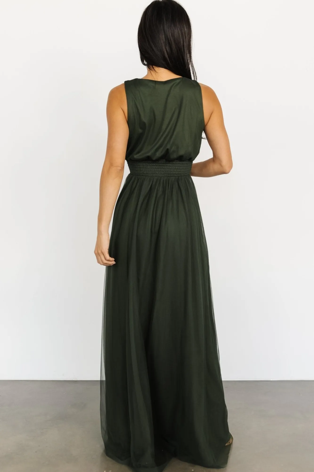 Baltic Born Kamila Tulle Maxi Dress | Juniper Green