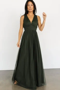 Baltic Born Kamila Tulle Maxi Dress | Juniper Green