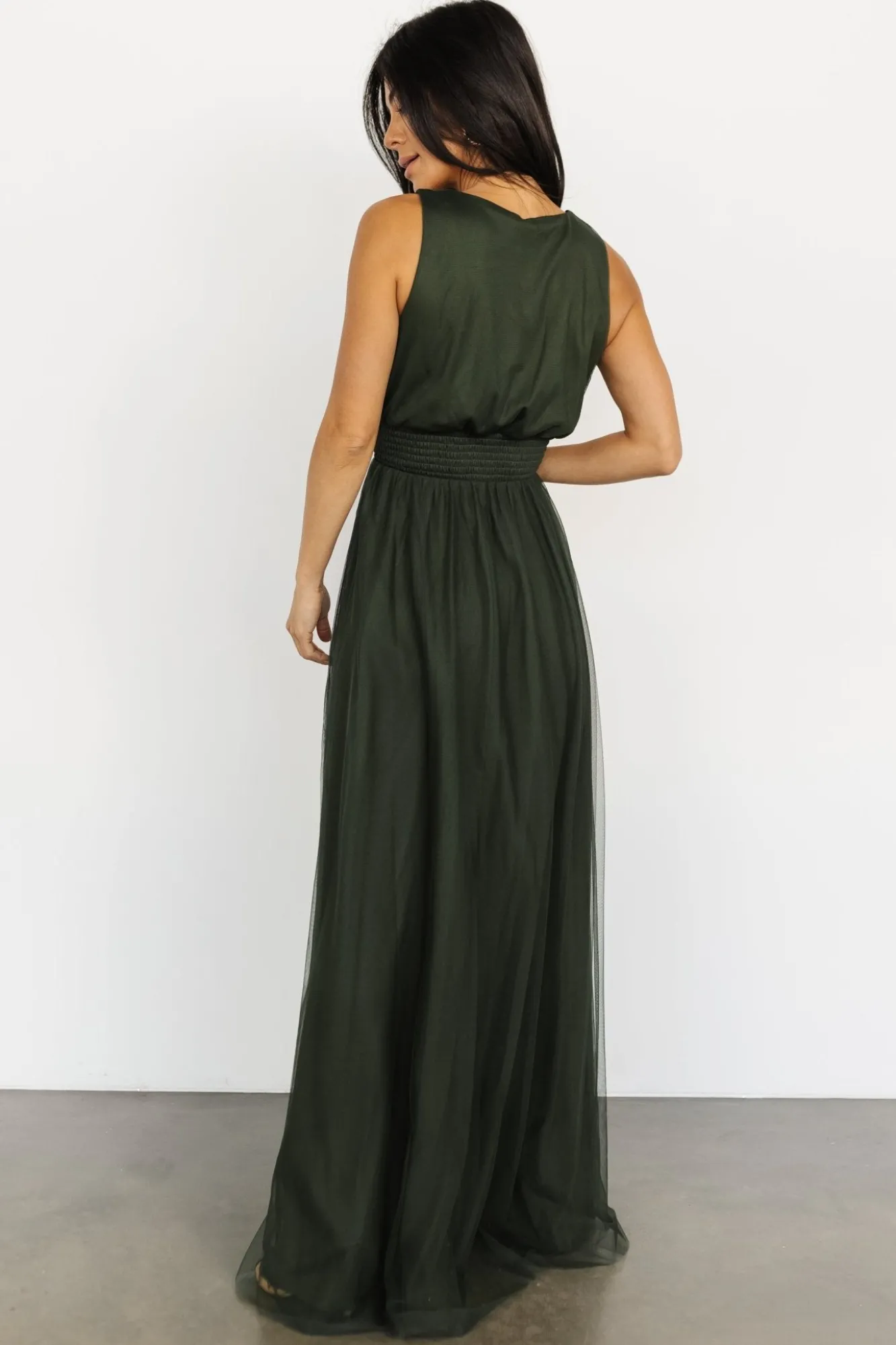 Baltic Born Kamila Tulle Maxi Dress | Juniper Green