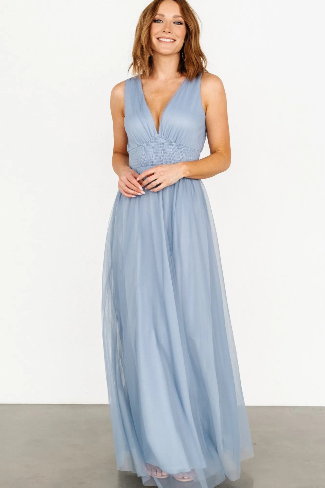 Baltic Born Kamila Tulle Maxi Dress | Whisper Blue