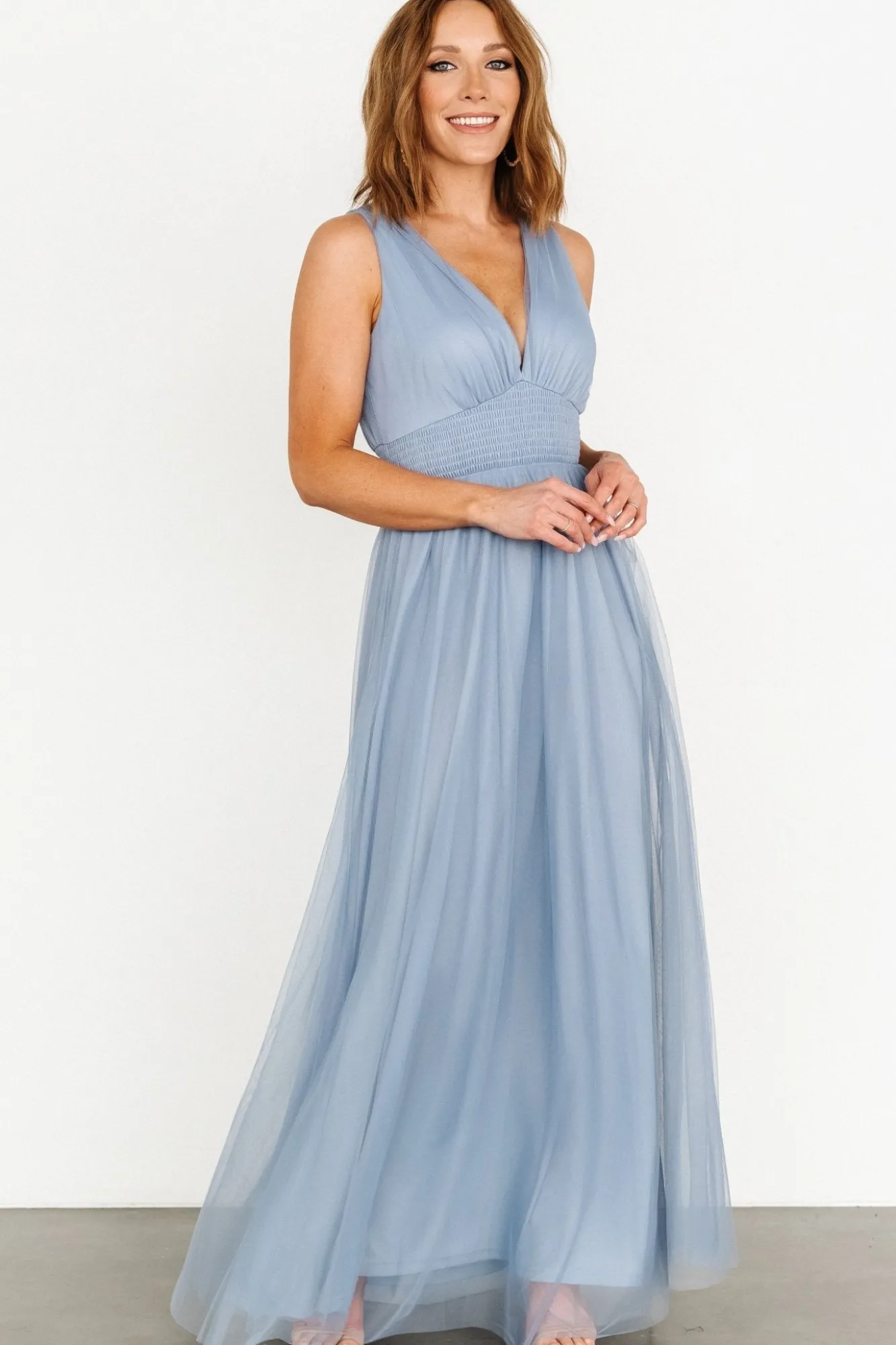 Baltic Born Kamila Tulle Maxi Dress | Whisper Blue