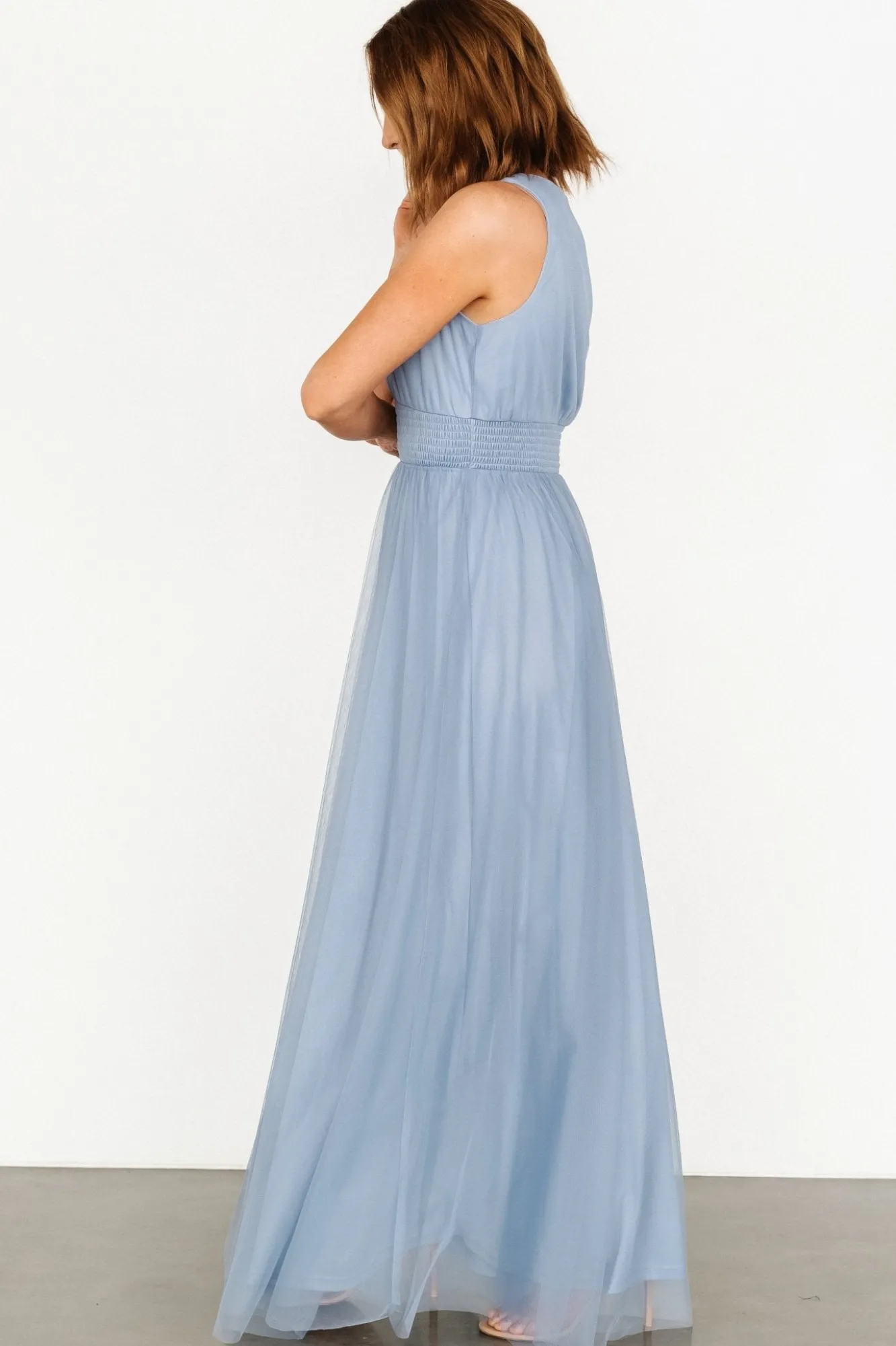 Baltic Born Kamila Tulle Maxi Dress | Whisper Blue