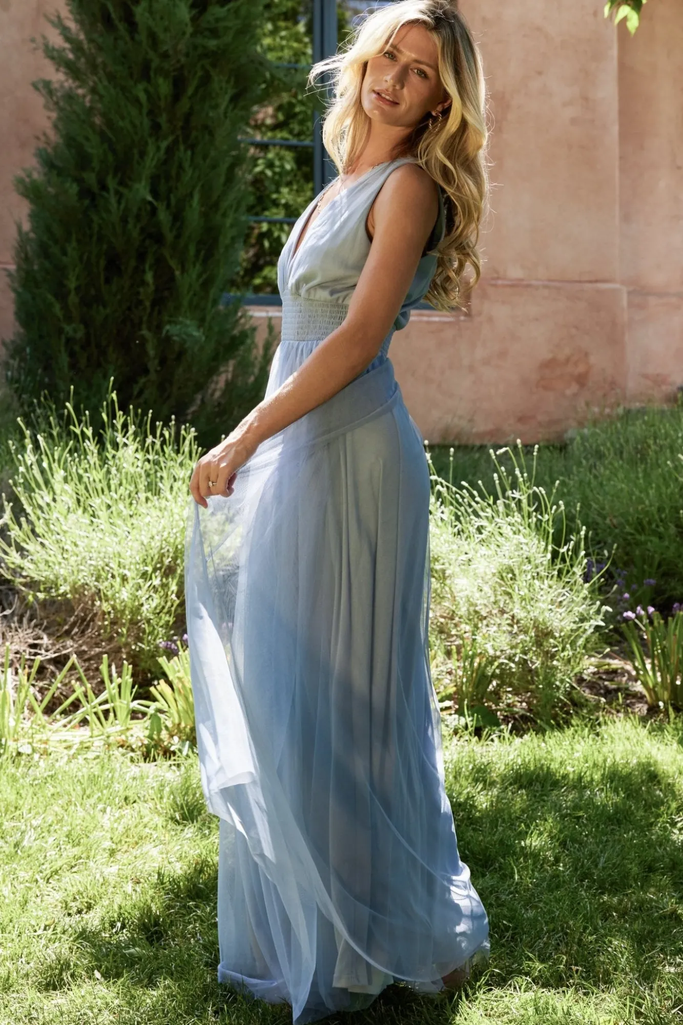 Baltic Born Kamila Tulle Maxi Dress | Whisper Blue