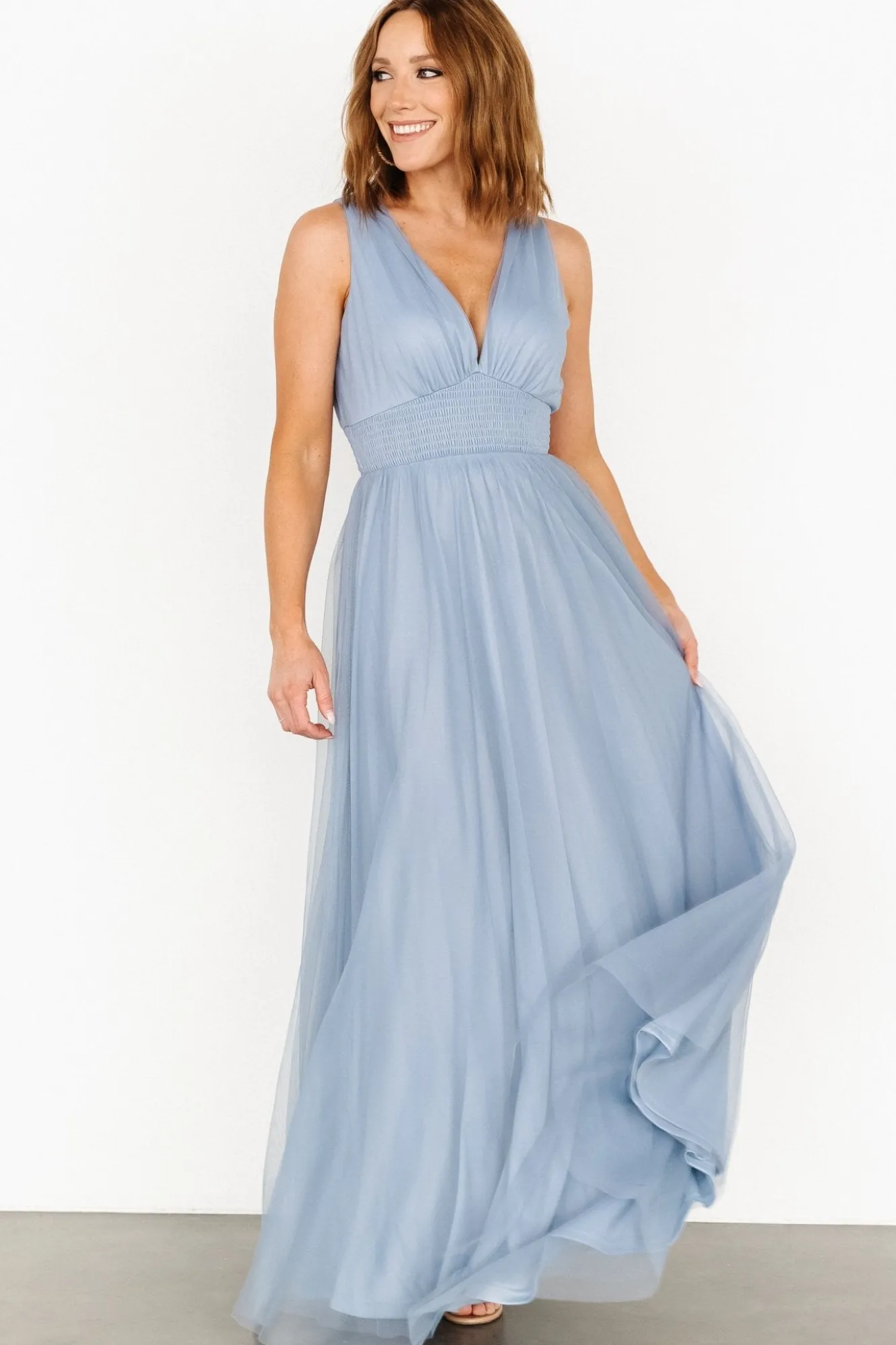 Baltic Born Kamila Tulle Maxi Dress | Whisper Blue