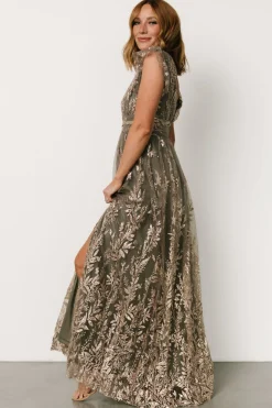 Baltic Born Karina Shimmer Gown | Eucalyptus + Rose Gold