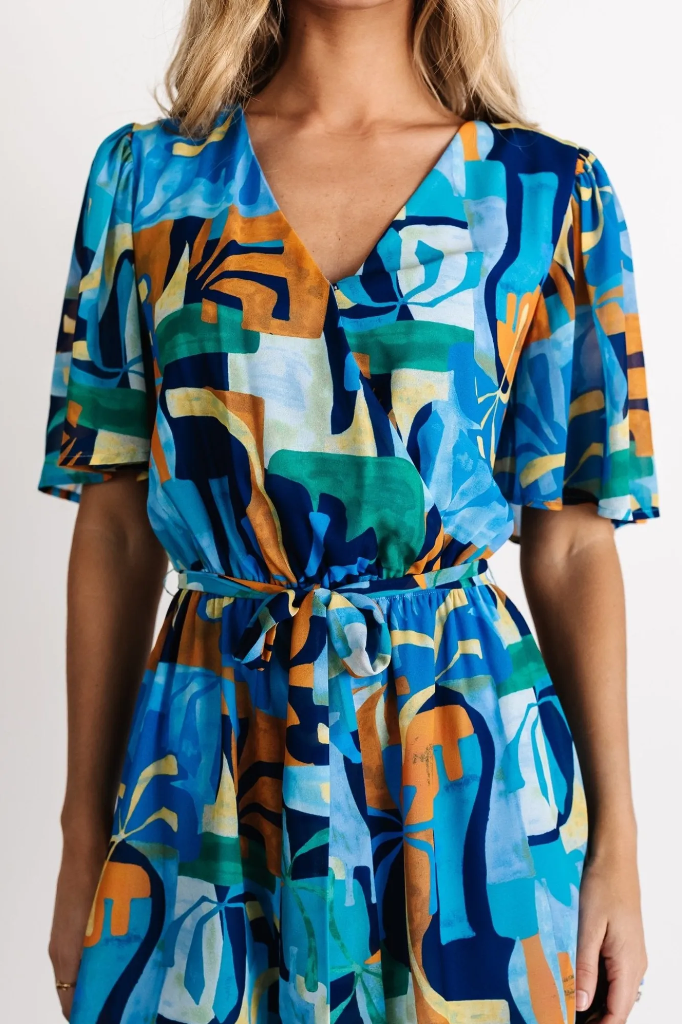 Baltic Born Karissa Romper | Blue Multi Print