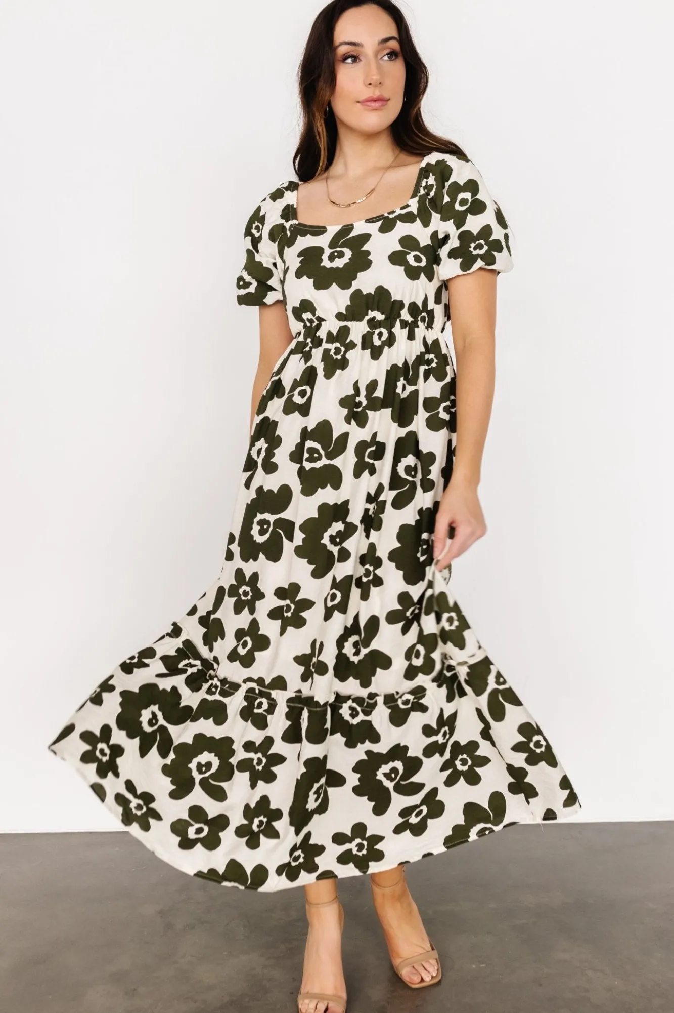 Baltic Born Kasey Maxi Dress | Olive + Ivory Print