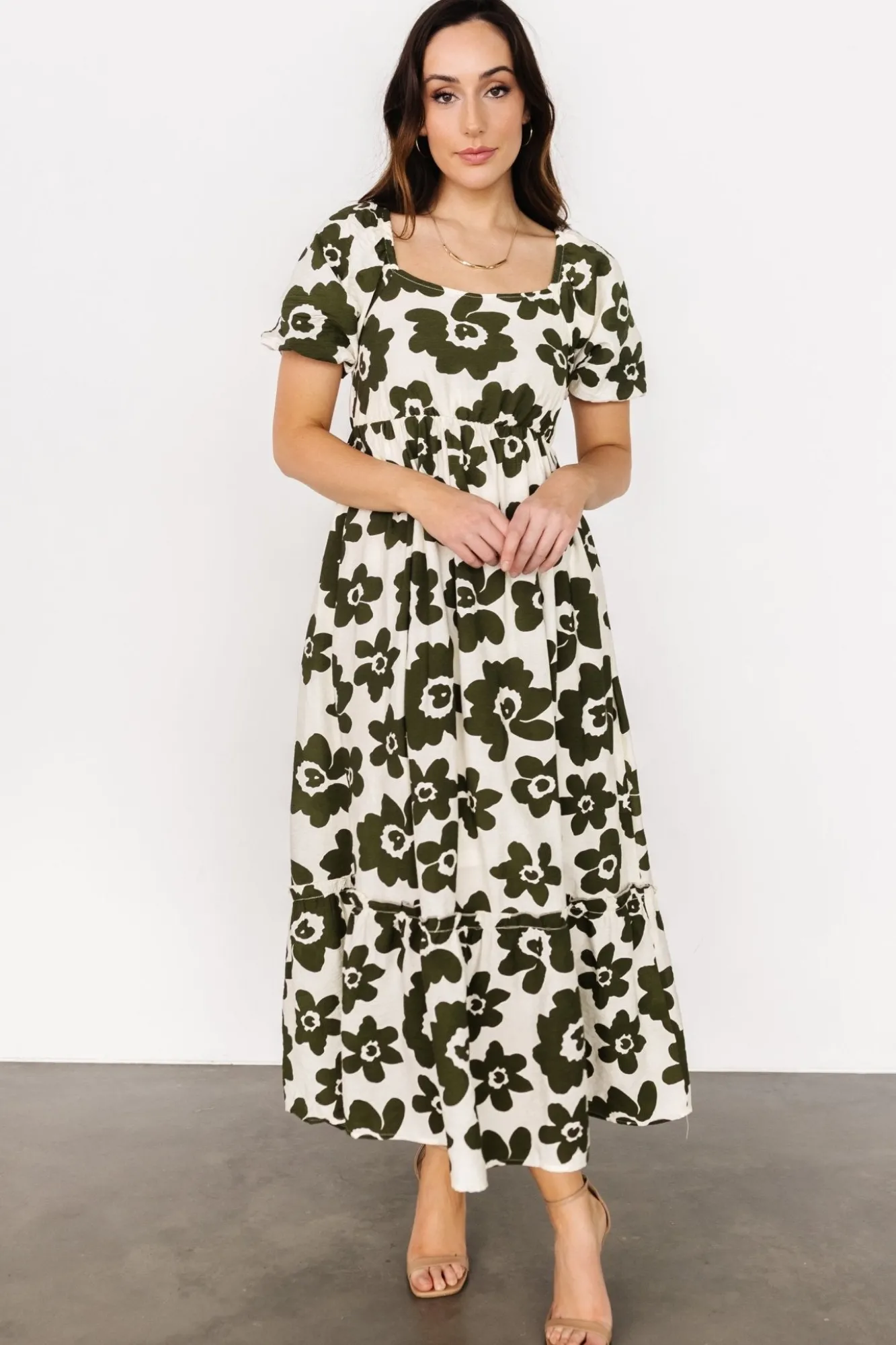 Baltic Born Kasey Maxi Dress | Olive + Ivory Print