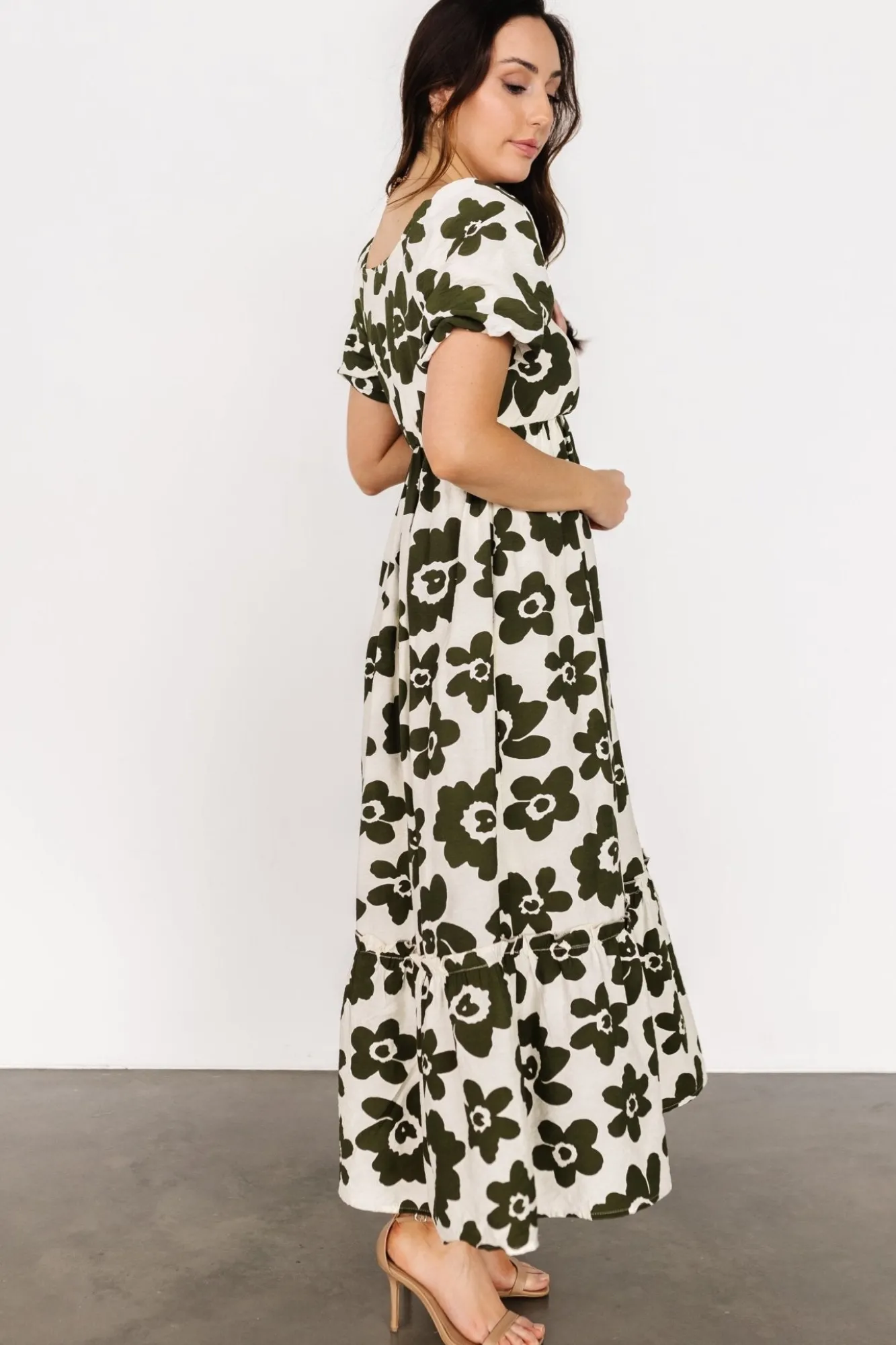 Baltic Born Kasey Maxi Dress | Olive + Ivory Print