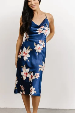 Baltic Born Katarina Slip Midi Dress | Vintage Blue Floral
