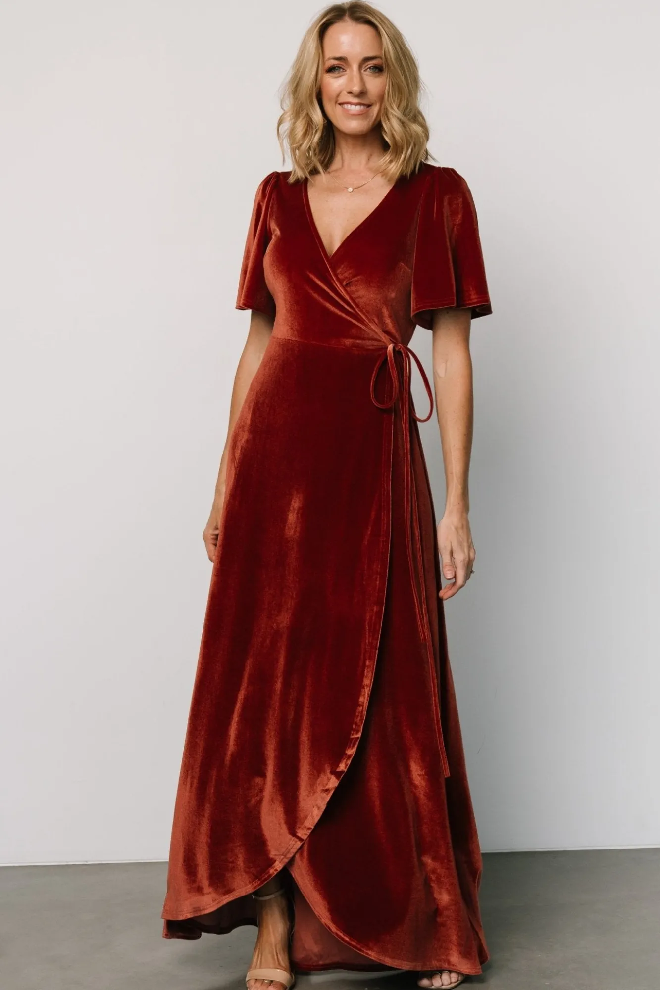 Baltic Born Katelyn Velvet Maxi Wrap Dress |