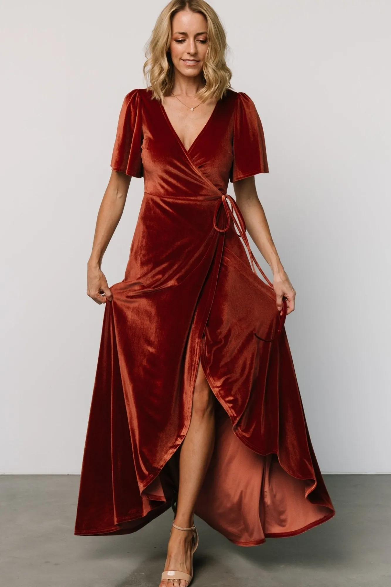Baltic Born Katelyn Velvet Maxi Wrap Dress |