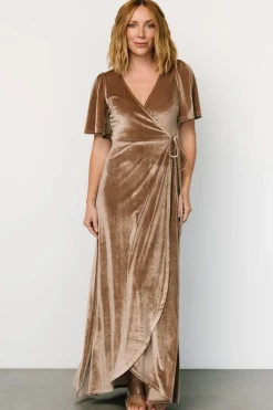 Baltic Born Katelyn Velvet Maxi Wrap Dress |