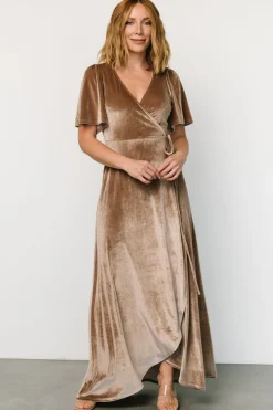 Baltic Born Katelyn Velvet Maxi Wrap Dress |