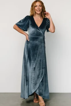 Baltic Born Katelyn Velvet Maxi Wrap Dress |