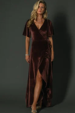 Baltic Born Katelyn Velvet Maxi Wrap Dress |