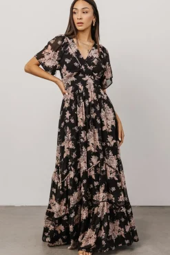 Baltic Born Katherine Maxi Dress | Black + Blush Floral