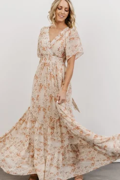 Baltic Born Katherine Maxi Dress | Cream + Rust Floral
