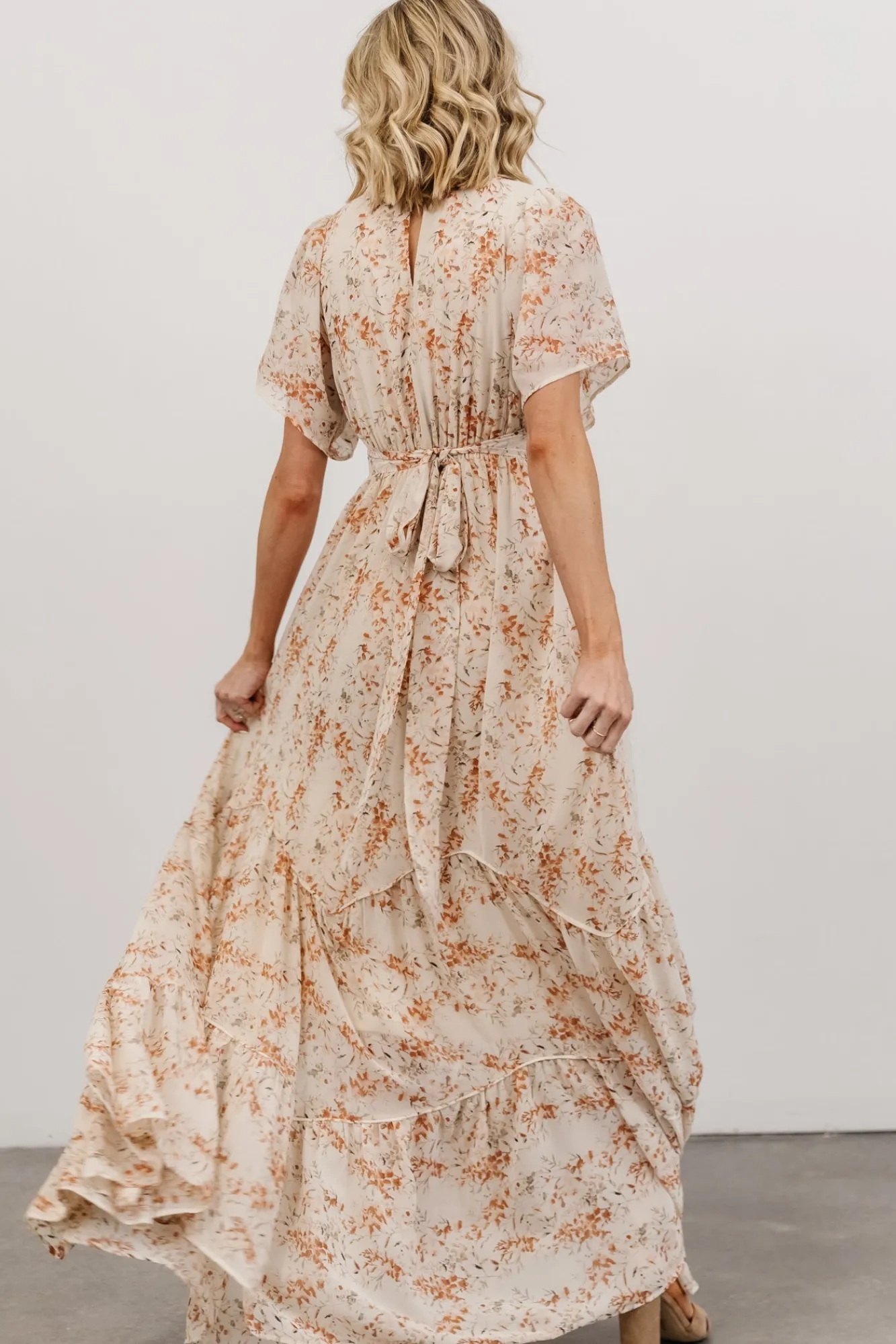 Baltic Born Katherine Maxi Dress | Cream + Rust Floral