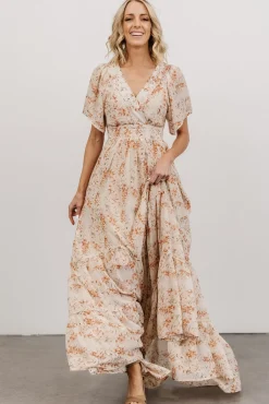 Baltic Born Katherine Maxi Dress | Cream + Rust Floral